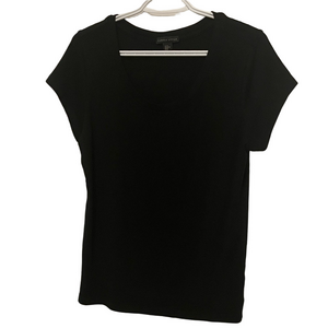 Women's Carole Little Black Short Sleeve Top Size XL